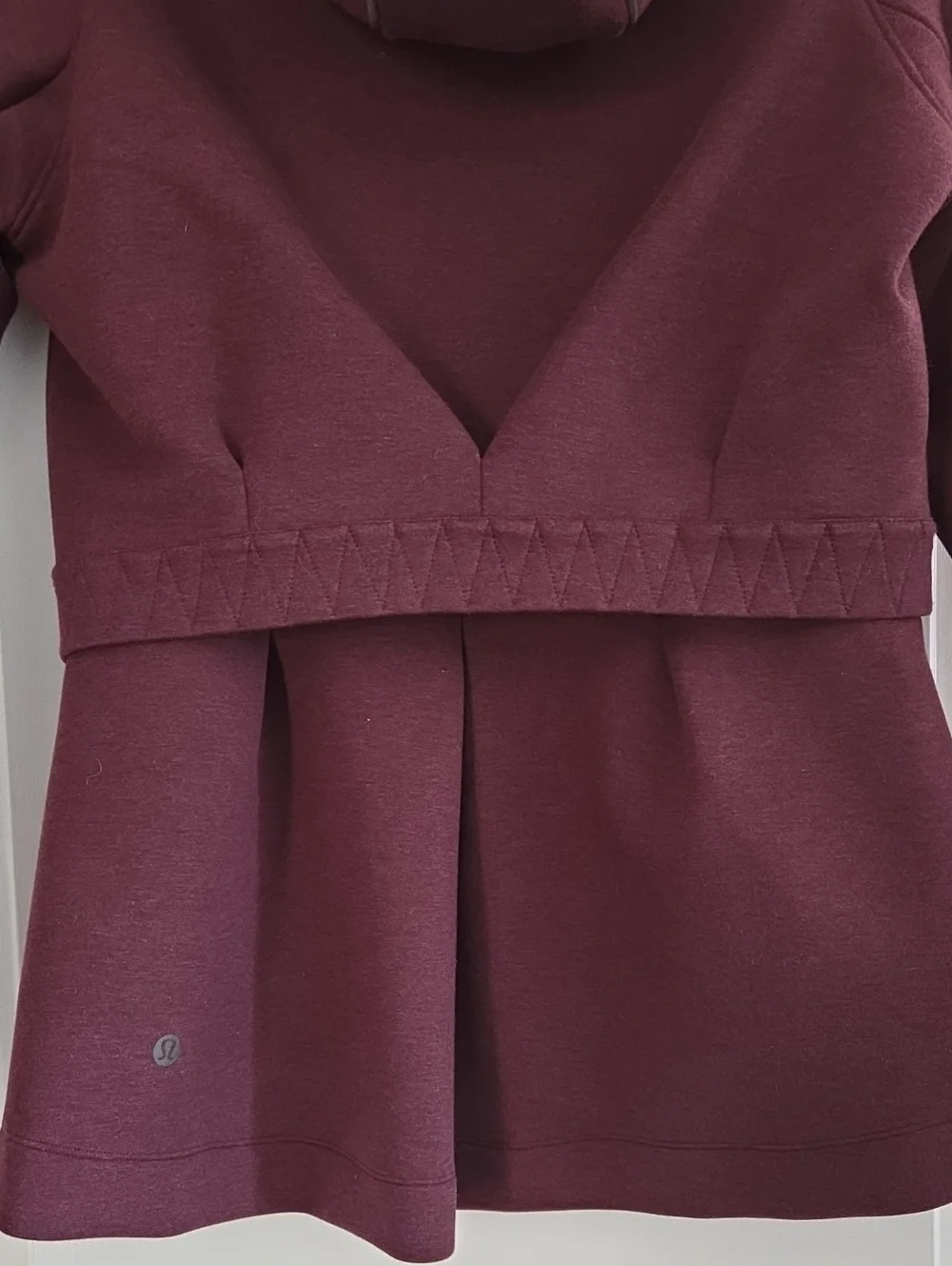 Lululemon Maroon Hooded Peplum Jacket Size 6
